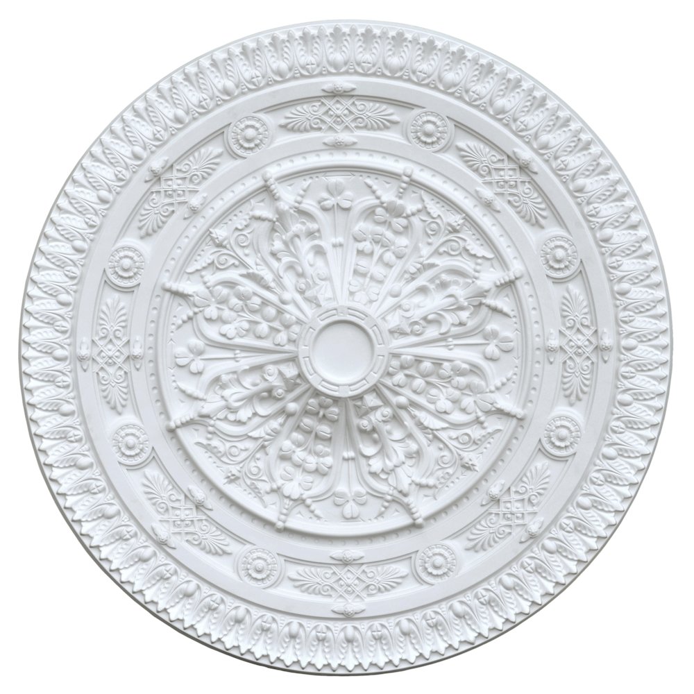 Classic White Round Ceiling Medallion 37 Inch Dia. Picture 2