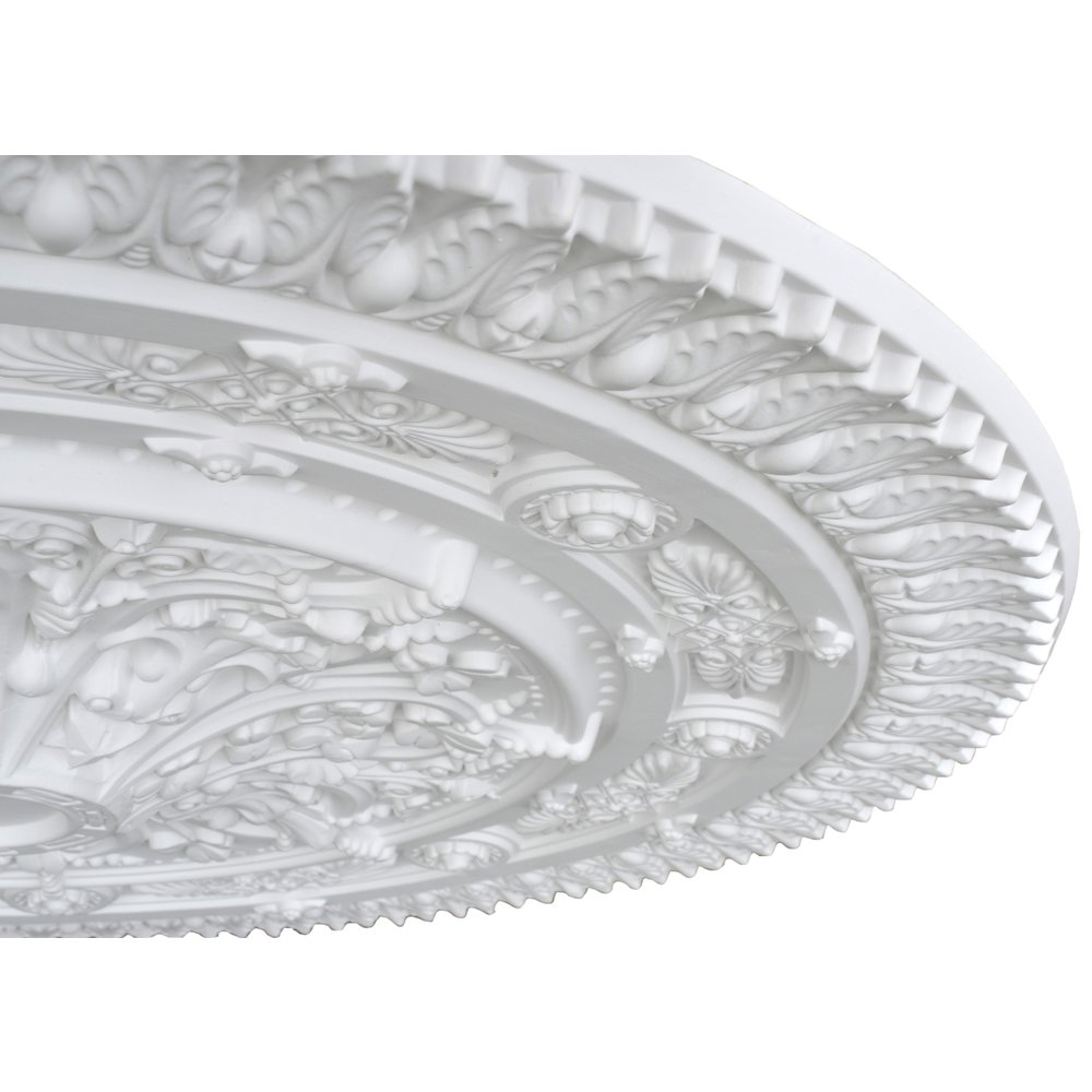 Classic White Round Ceiling Medallion 37 Inch Dia. Picture 3