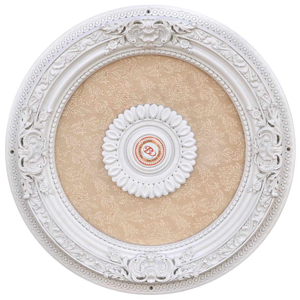 Petite Blanco Chandelier Ceiling Medallion 24 inch Diameter. Picture 2