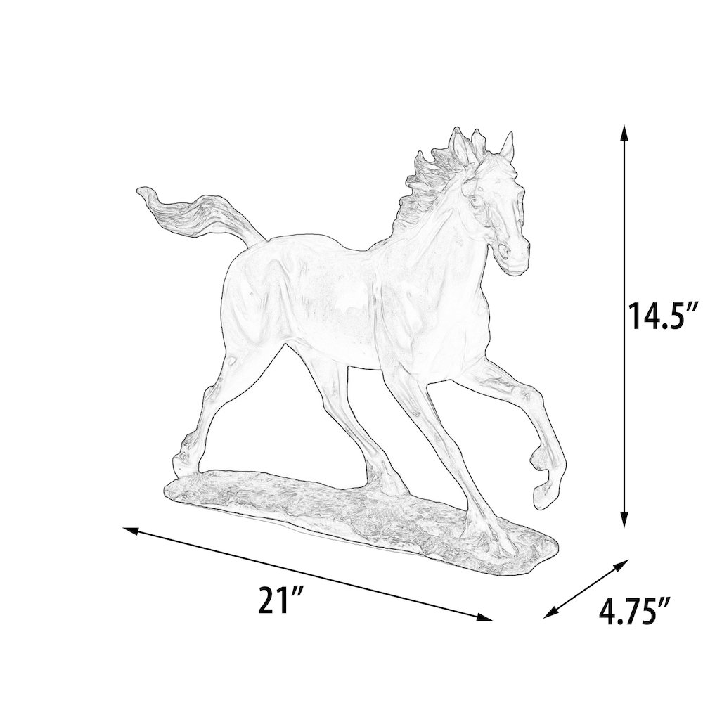 Bronzed Galloping Horse. Picture 5