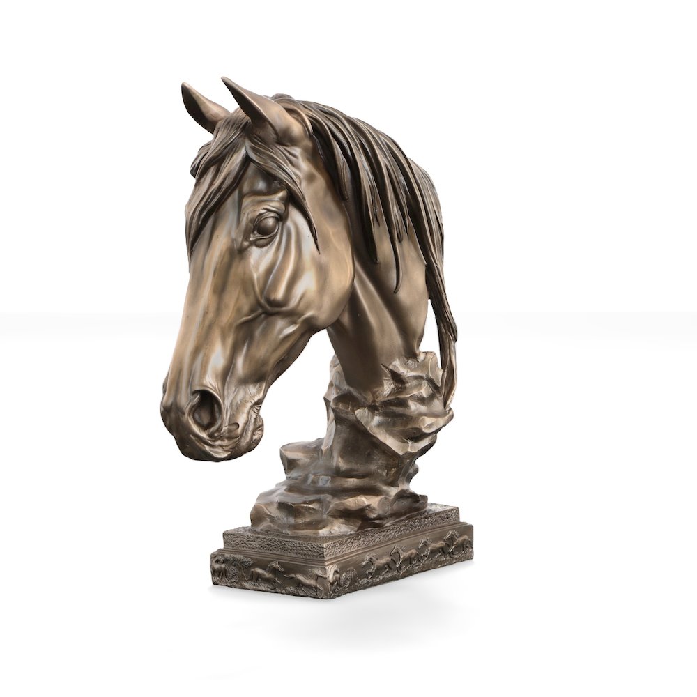 Bronzed Horse Bust Classic. Picture 1