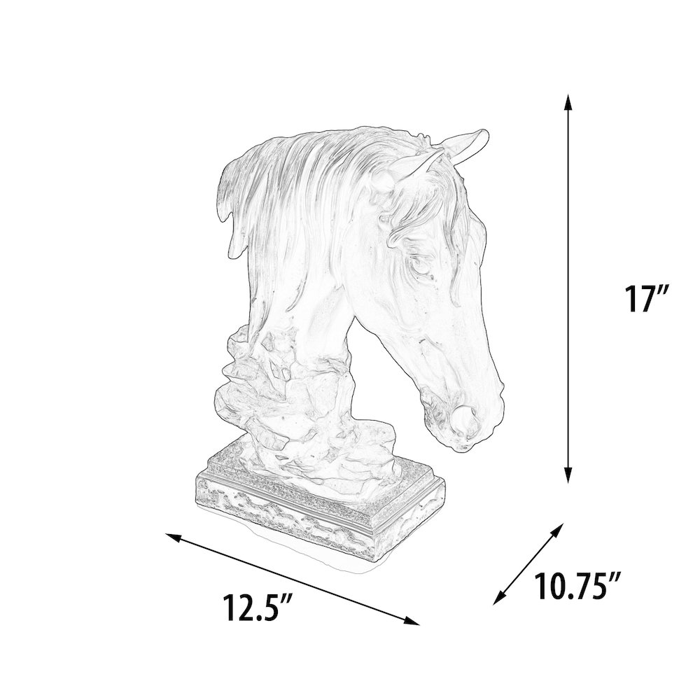 Bronzed Horse Bust Classic. Picture 5
