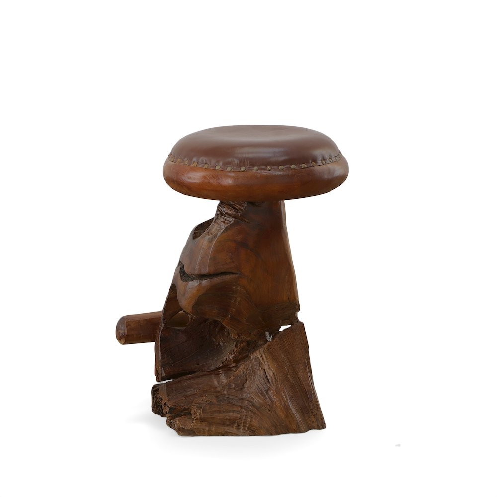 Old Growth Teak Root Bar Stool. Picture 3