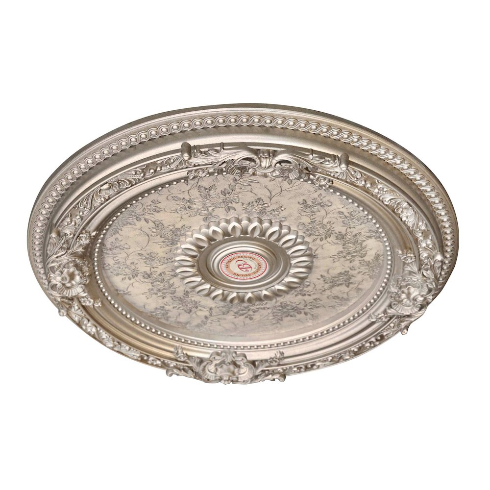 Petite Round Champagne Ceiling Medallion 24 Inch Diameter. Picture 3