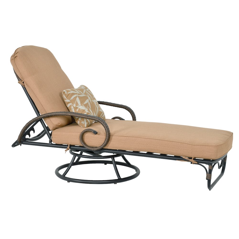Grand Bonaire Weave Swivel Lounge With Pillow. Picture 1