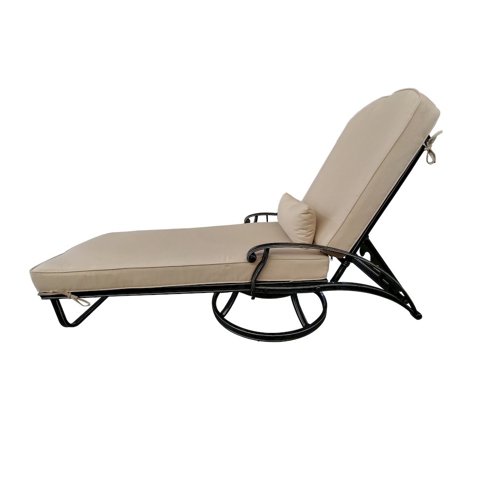 Elisabeth Swivel Chaise Lounge With Pillow. Picture 2