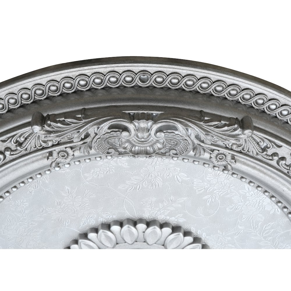 Antique Silver Round Ceiling Medallion 24 Inch Diameter. Picture 4
