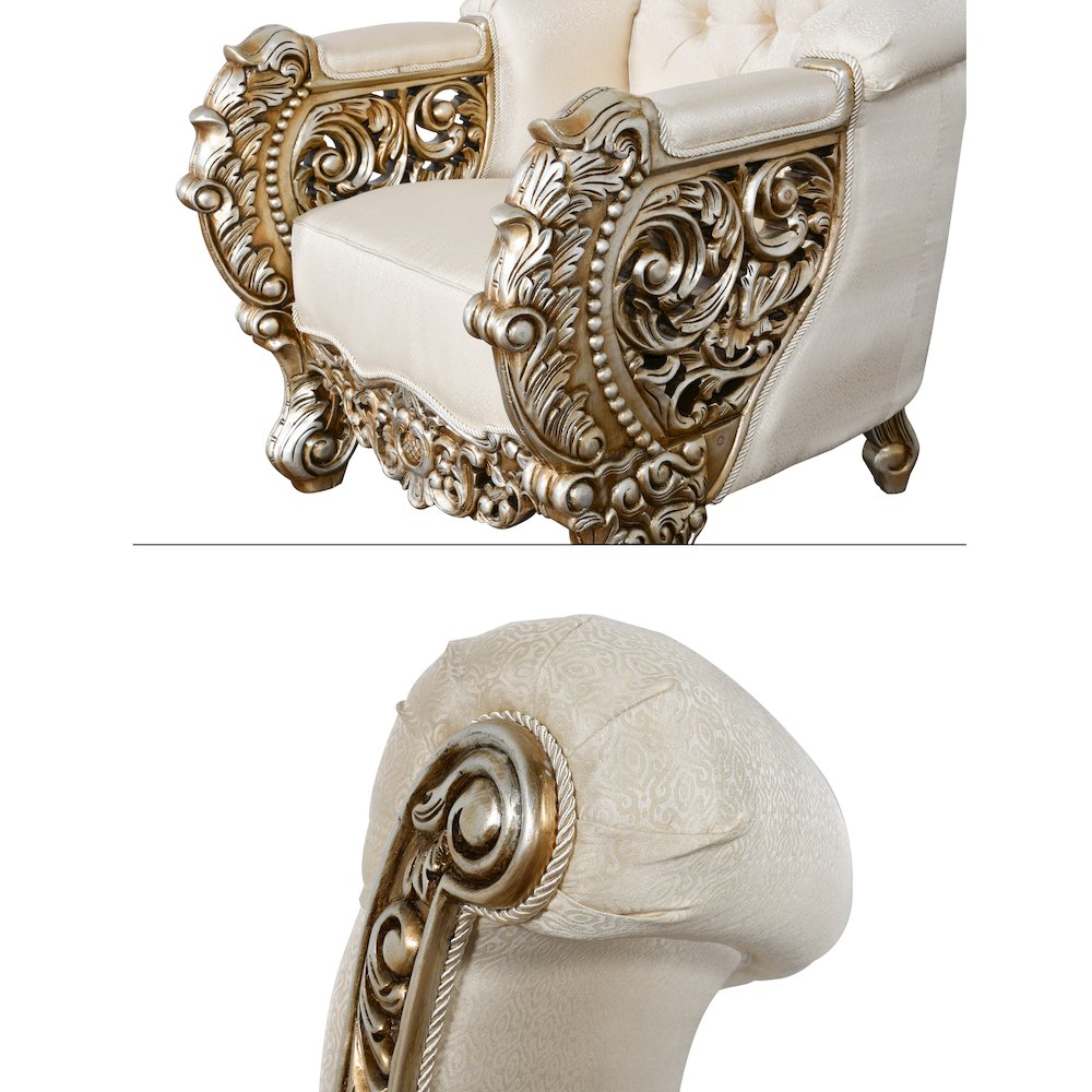 Palace Platine High Back Chair - Platine. Picture 4