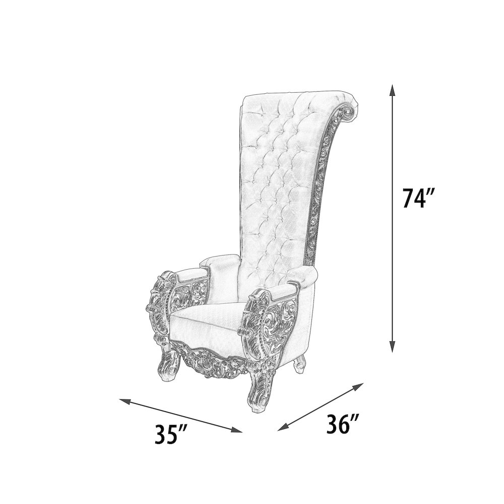 Palace Platine High Back Chair - Platine. Picture 5