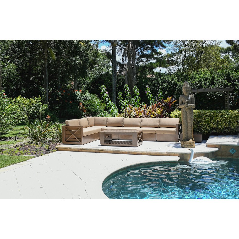 Modern Rustic Corner Seat. Picture 1