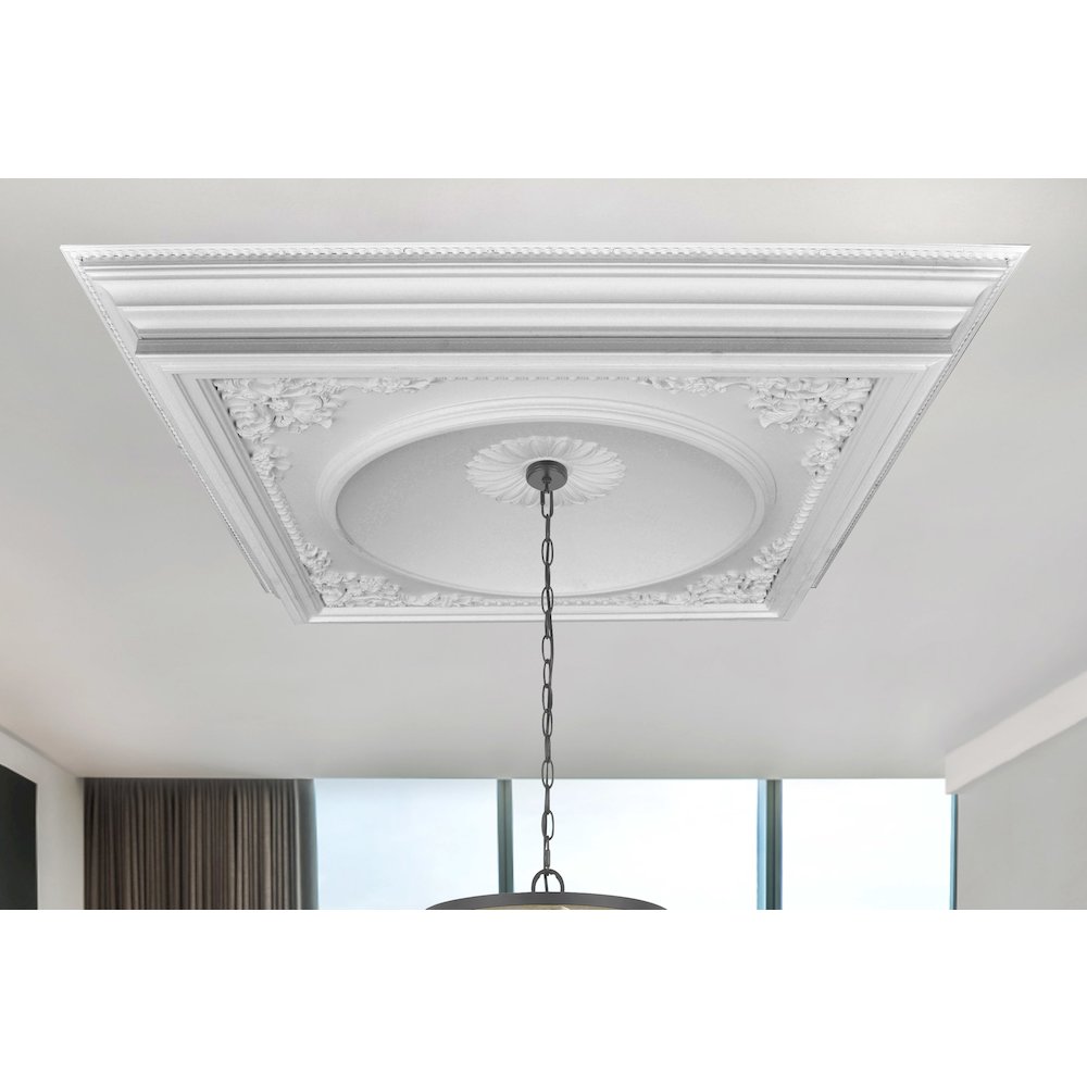 Elegant Large Dome Ceiling Medallion 58 Inch Square. Picture 1