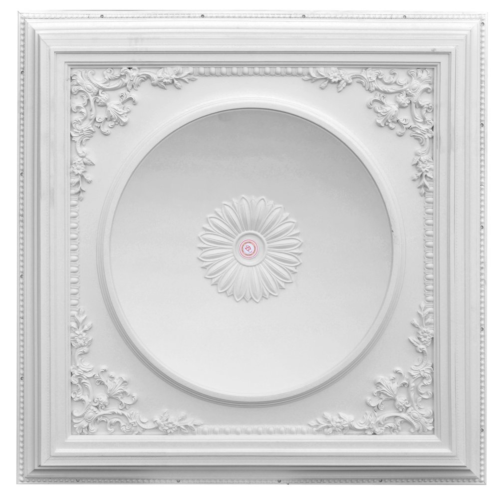 Elegant Large Dome Ceiling Medallion 58 Inch Square. Picture 2