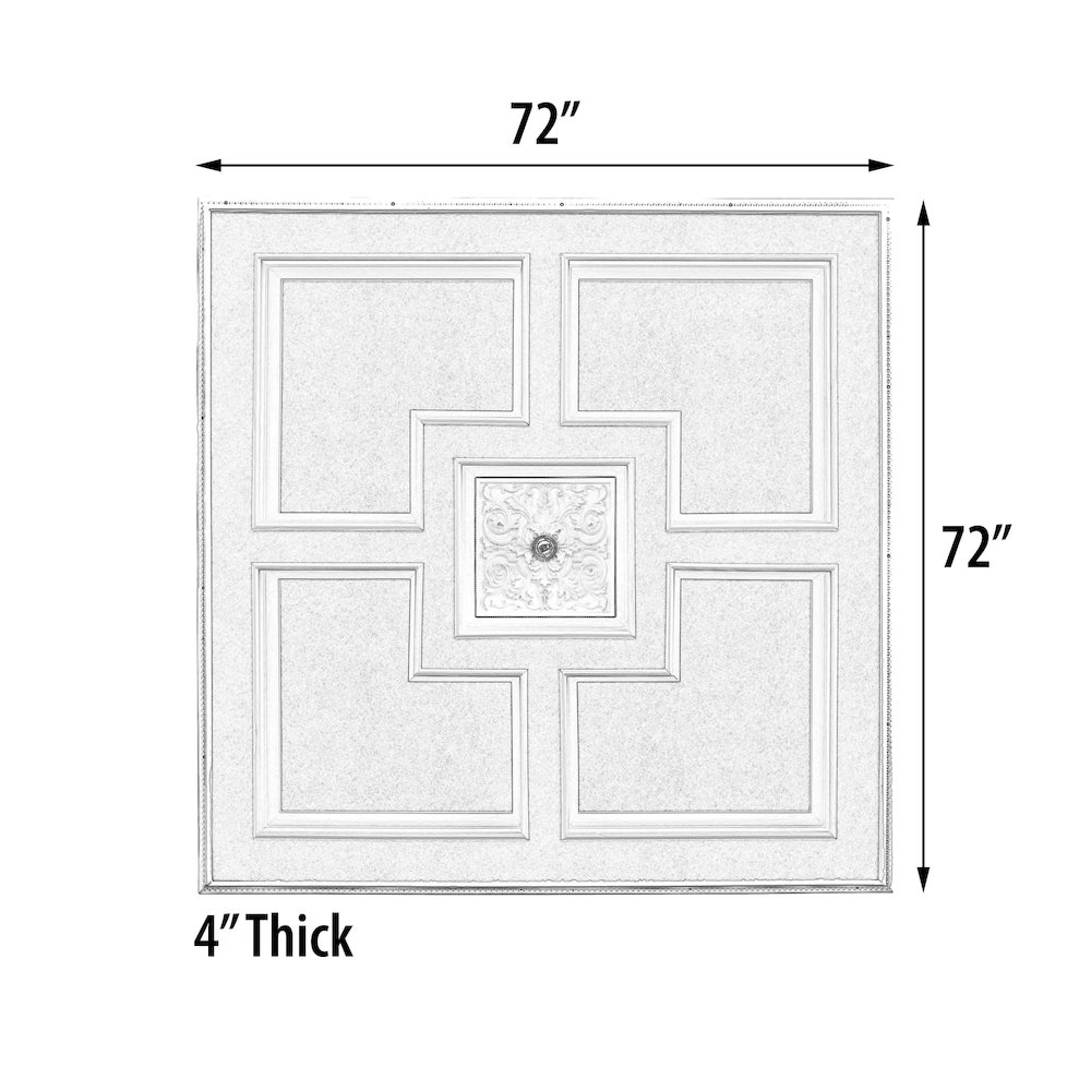 Majestic Tray Ceiling Medallion 72 inches Square. Picture 5
