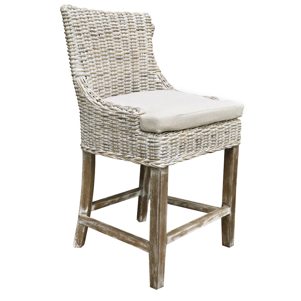 Alfresco Counter Stool Kuba Weave Savannah Wash. Picture 1
