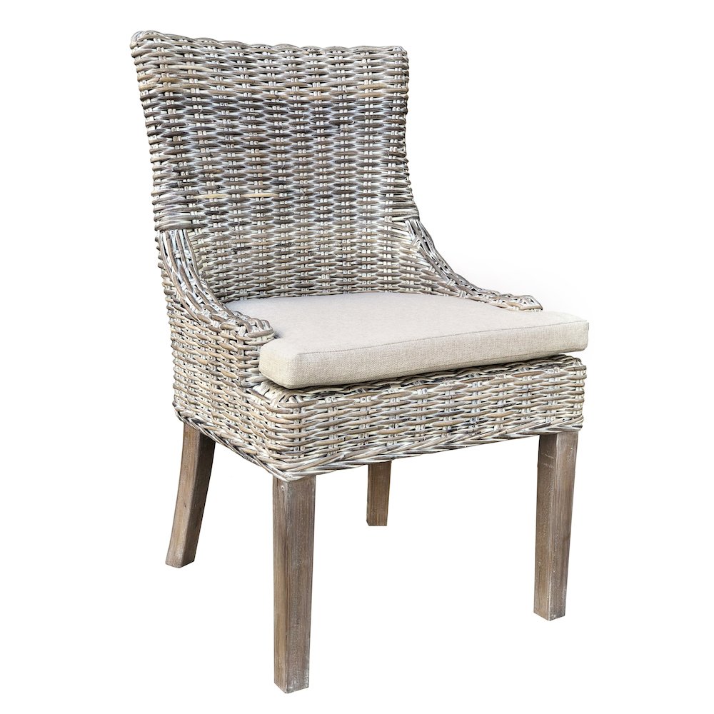 Alfresco Dining Chair Kuba Weave Savannah Wash. Picture 1