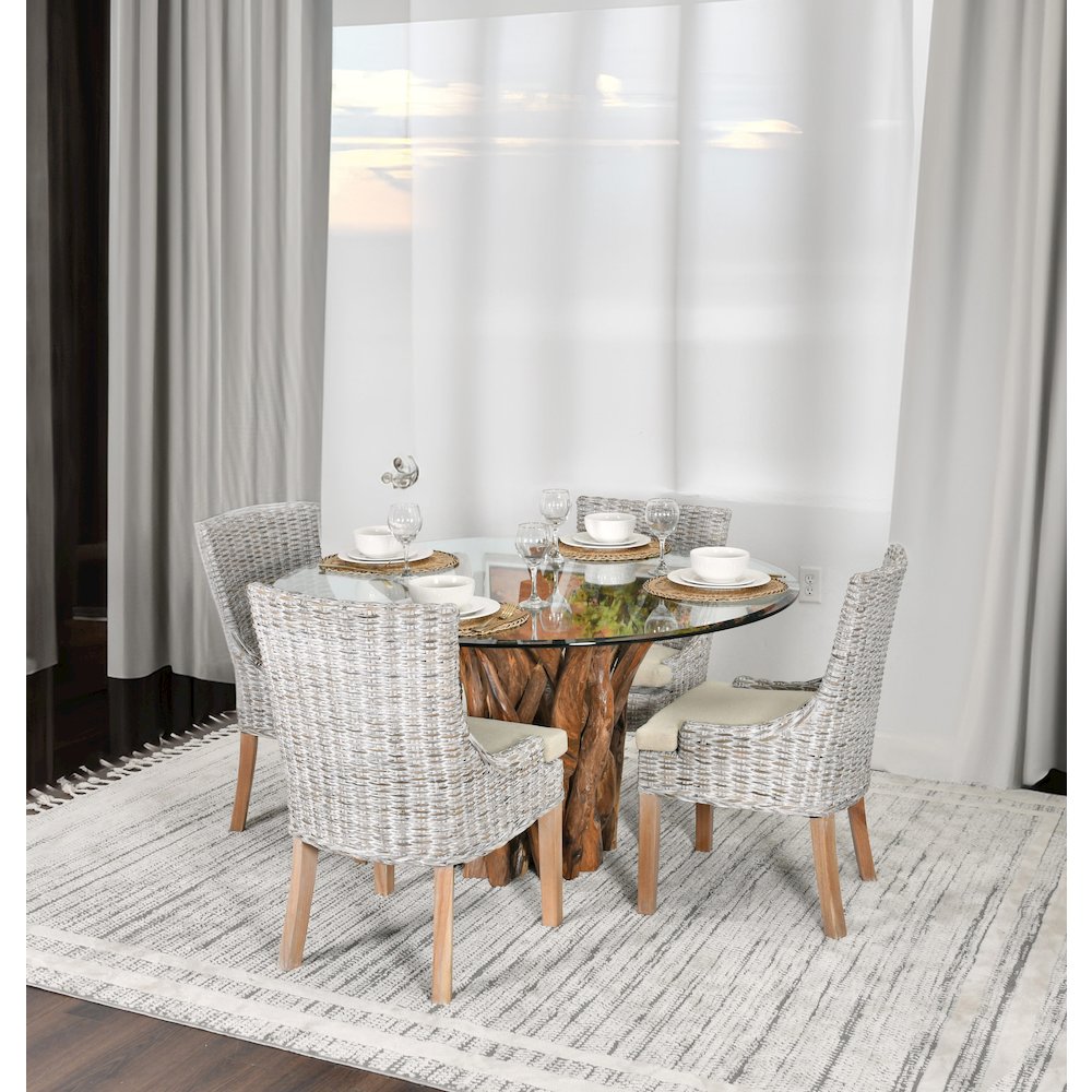 Alfresco Dining Chair Kuba Weave Savannah Wash. Picture 2