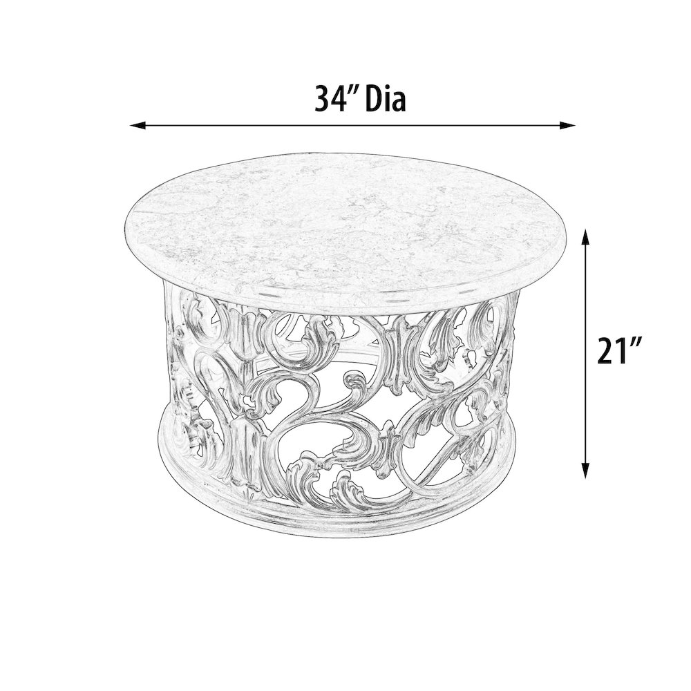 Platine Round Coffee Table. Picture 5