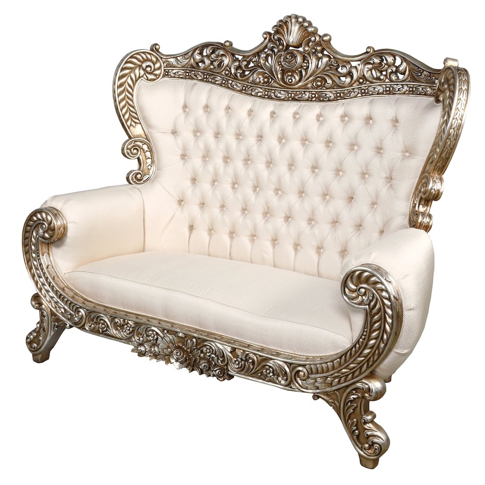 Platine Palatial Hand Carved Parlor Sofa. Picture 1