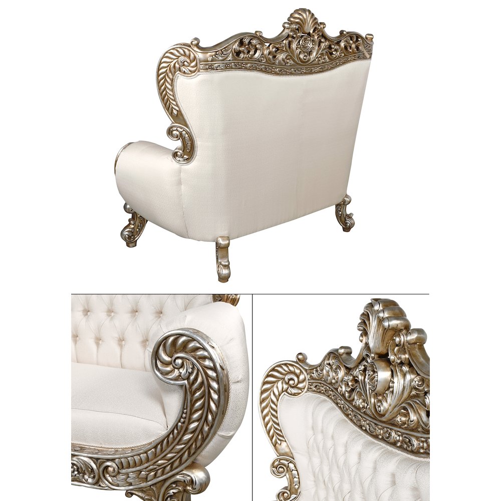Platine Palatial Hand Carved Parlor Sofa. Picture 4