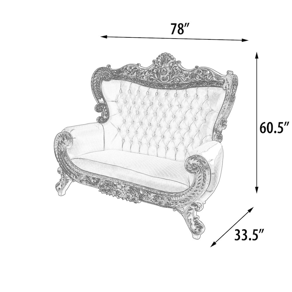 Platine Palatial Hand Carved Parlor Sofa. Picture 5