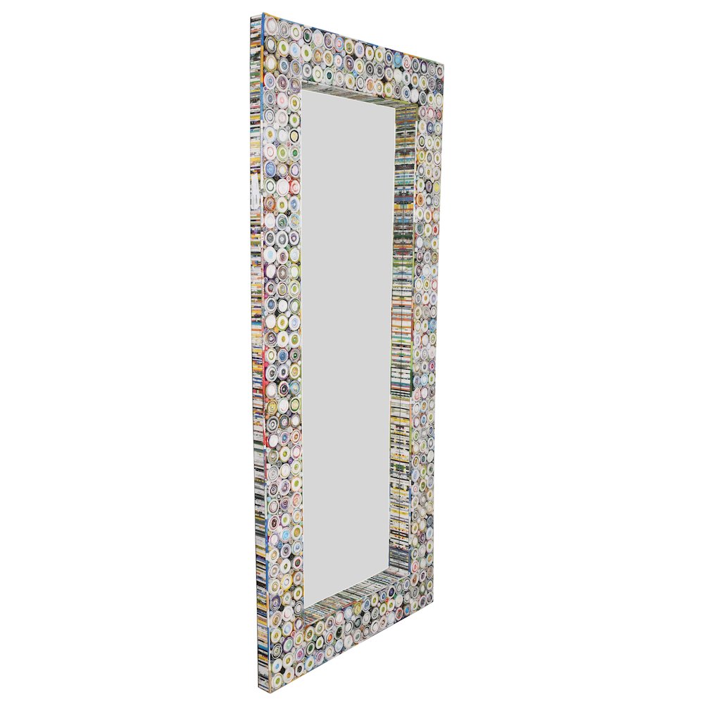 Quilled Large Leaner Coil Art Mirror 36x79. Picture 3