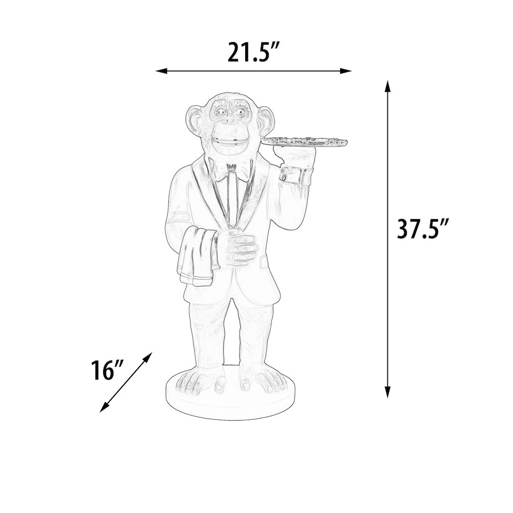 Chadsy the Chimp Waiter 37.5" Tall. Picture 5