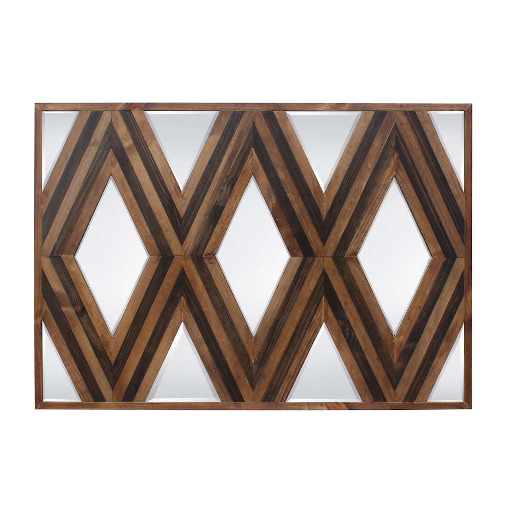 Modern Aspen Parallel 3 Diamonds Mirror. Picture 1