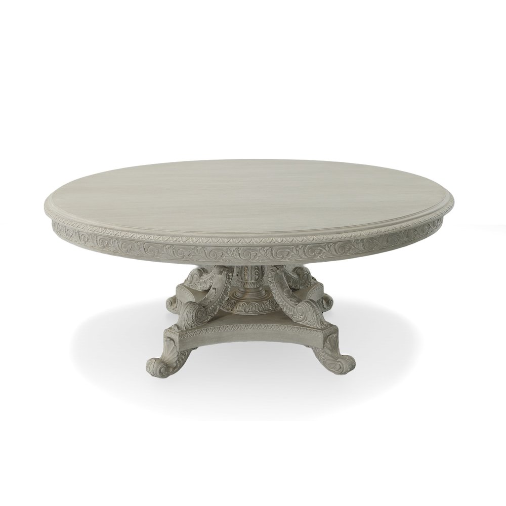 Mystique Gray Mahogany Anglia 72''Rd Dining Table. Picture 1