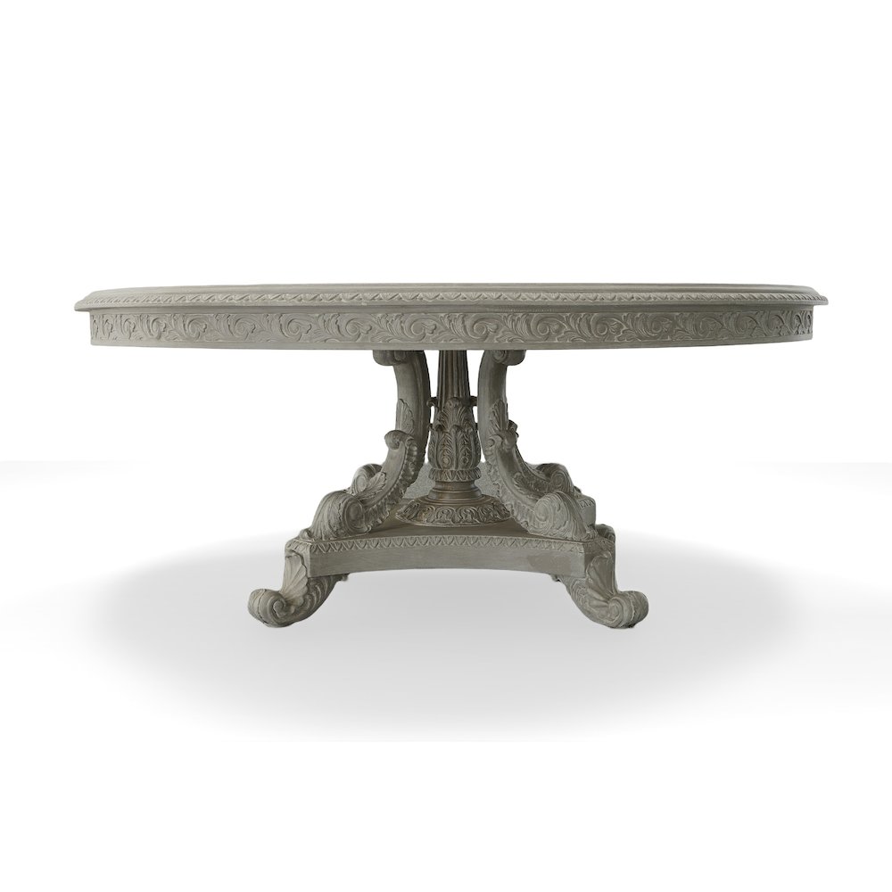 Mystique Gray Mahogany Anglia 72''Rd Dining Table. Picture 3