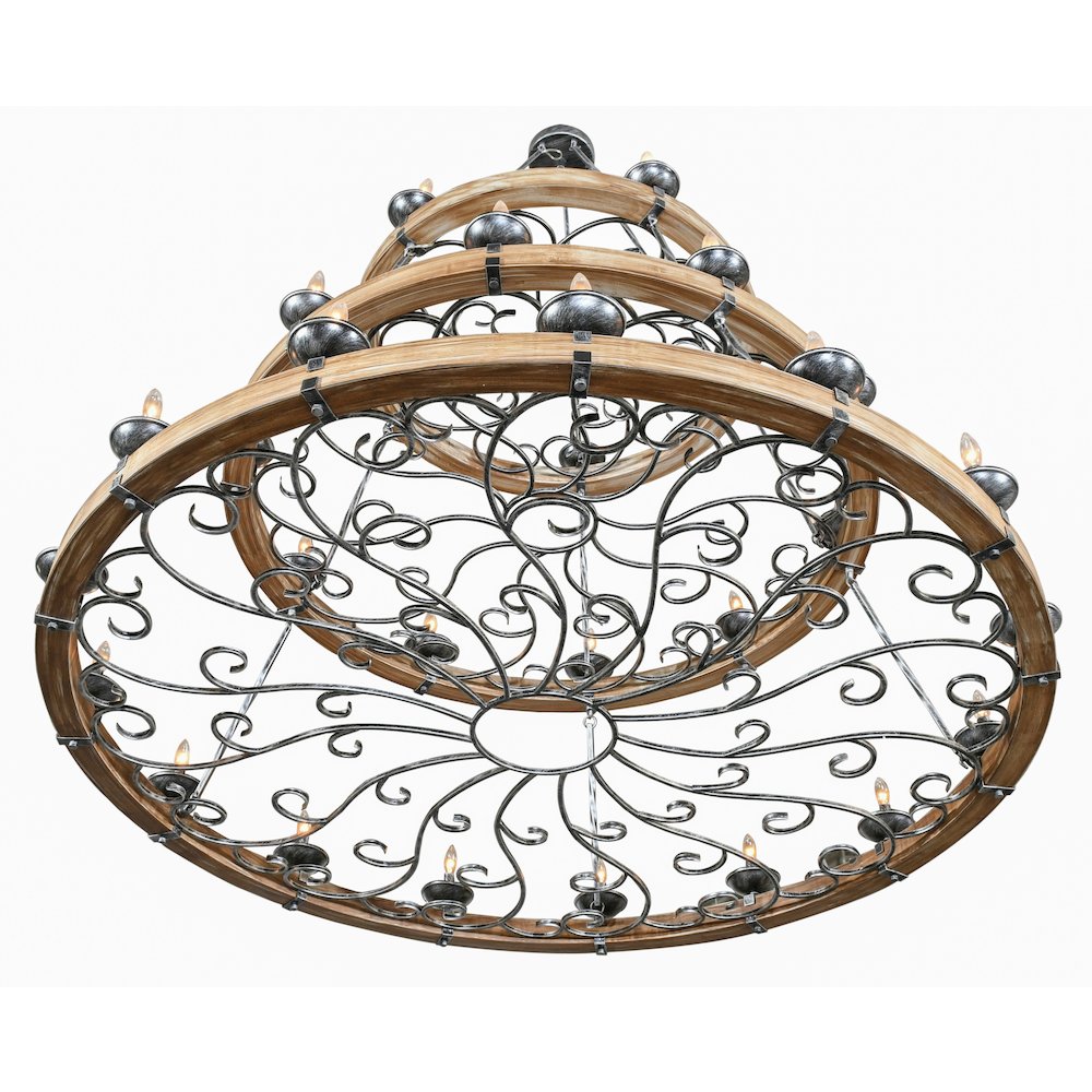 Three Tier Ridge Line 75" Chandelier. Picture 3