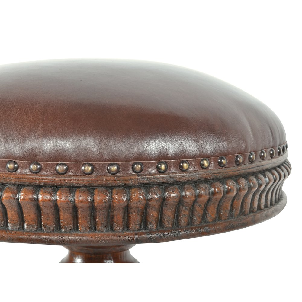 Church Street Leather Bar Height Stool. Picture 3