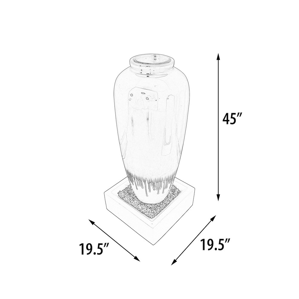 Red Bubbling Fountain With Base. Picture 5