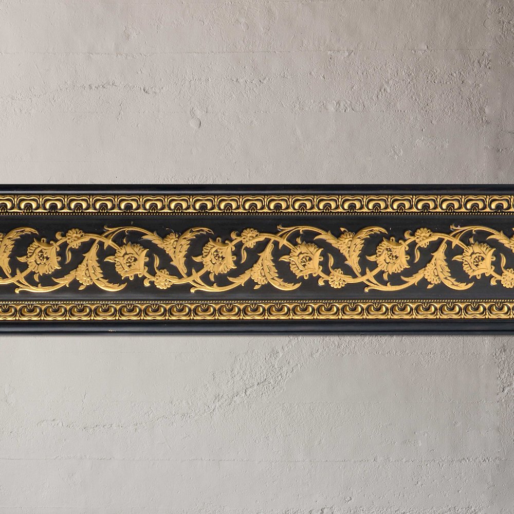 Gold Floral on Wood Tone Chair Rail 94 Inch. Picture 4