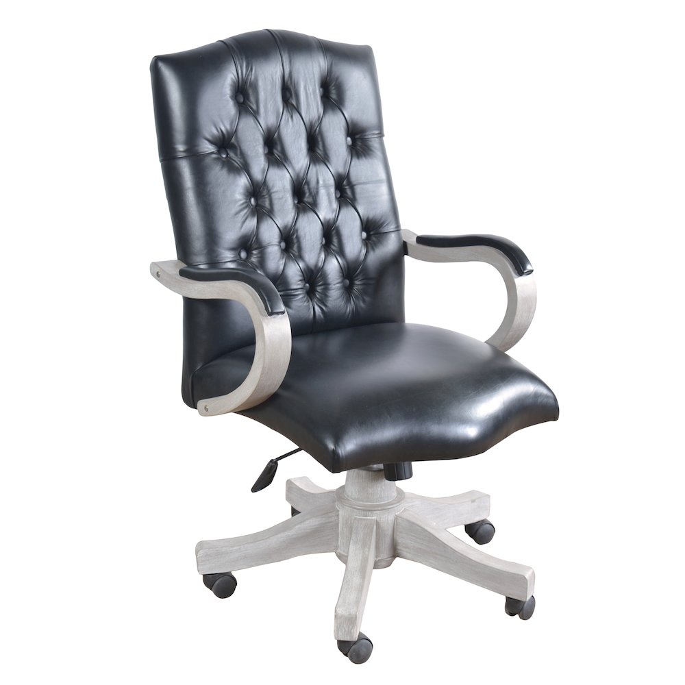Mystique Gray Office Leather Chair. Picture 1