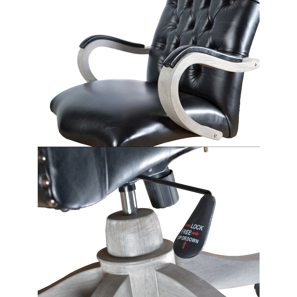 Mystique Gray Office Leather Chair. Picture 4