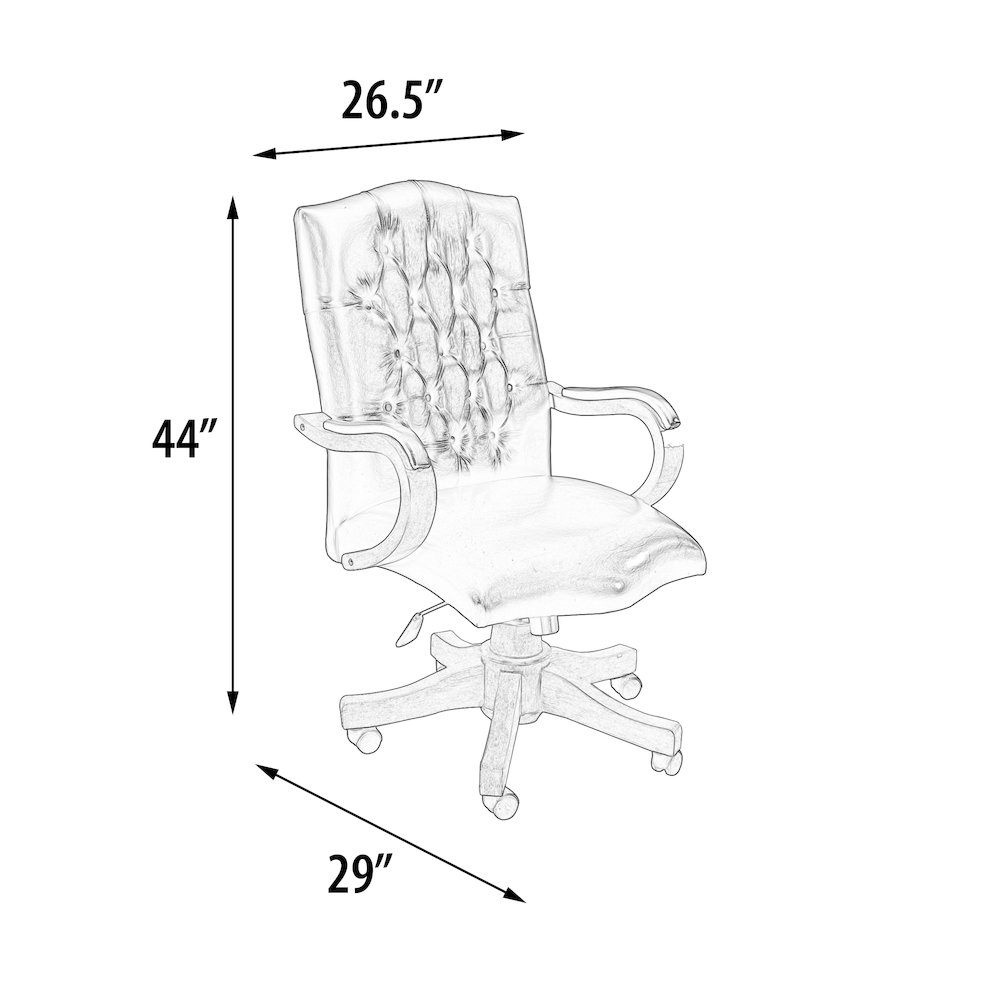 Mystique Gray Office Leather Chair. Picture 5