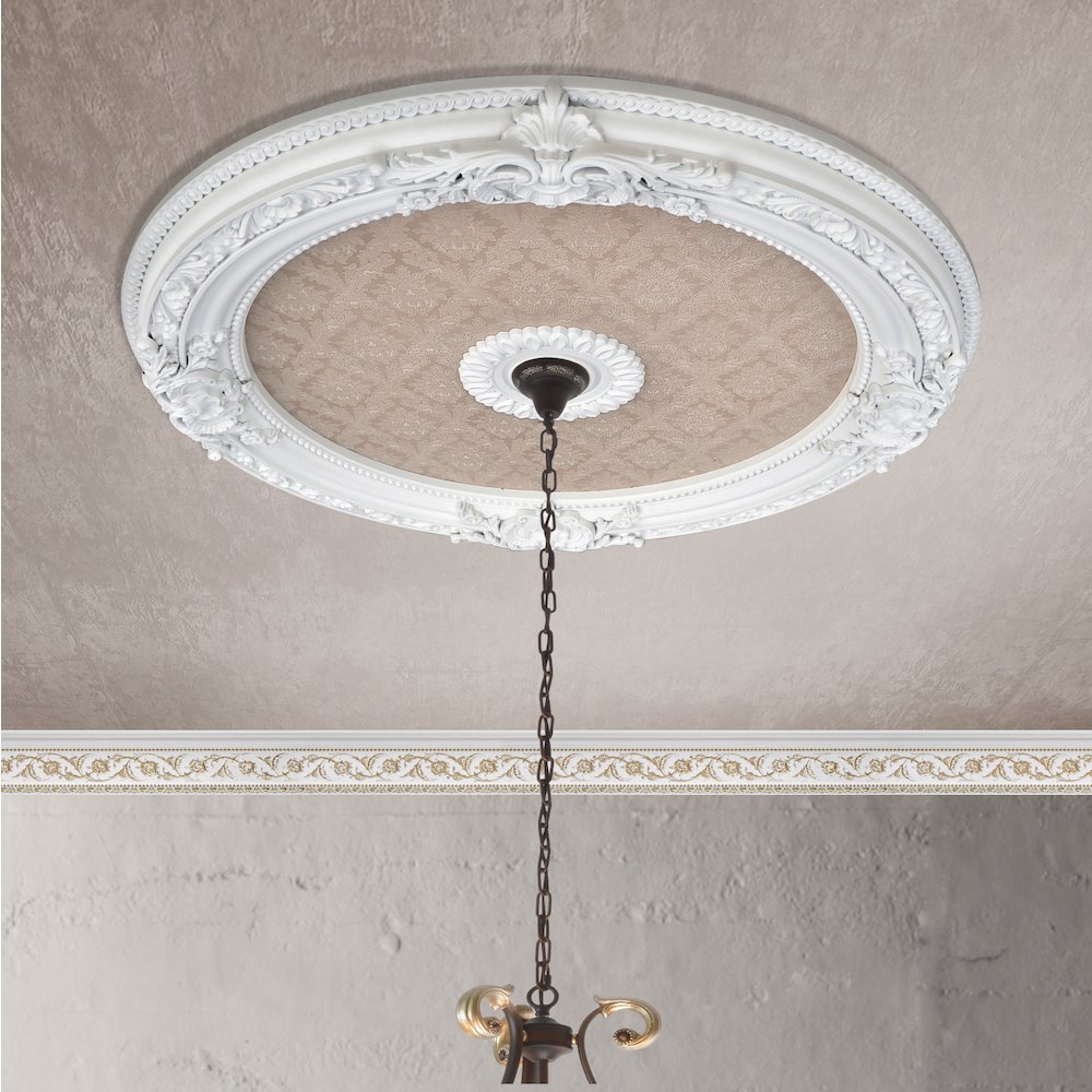 Blanco Round Chandelier Ceiling Medallion 36in. Picture 1