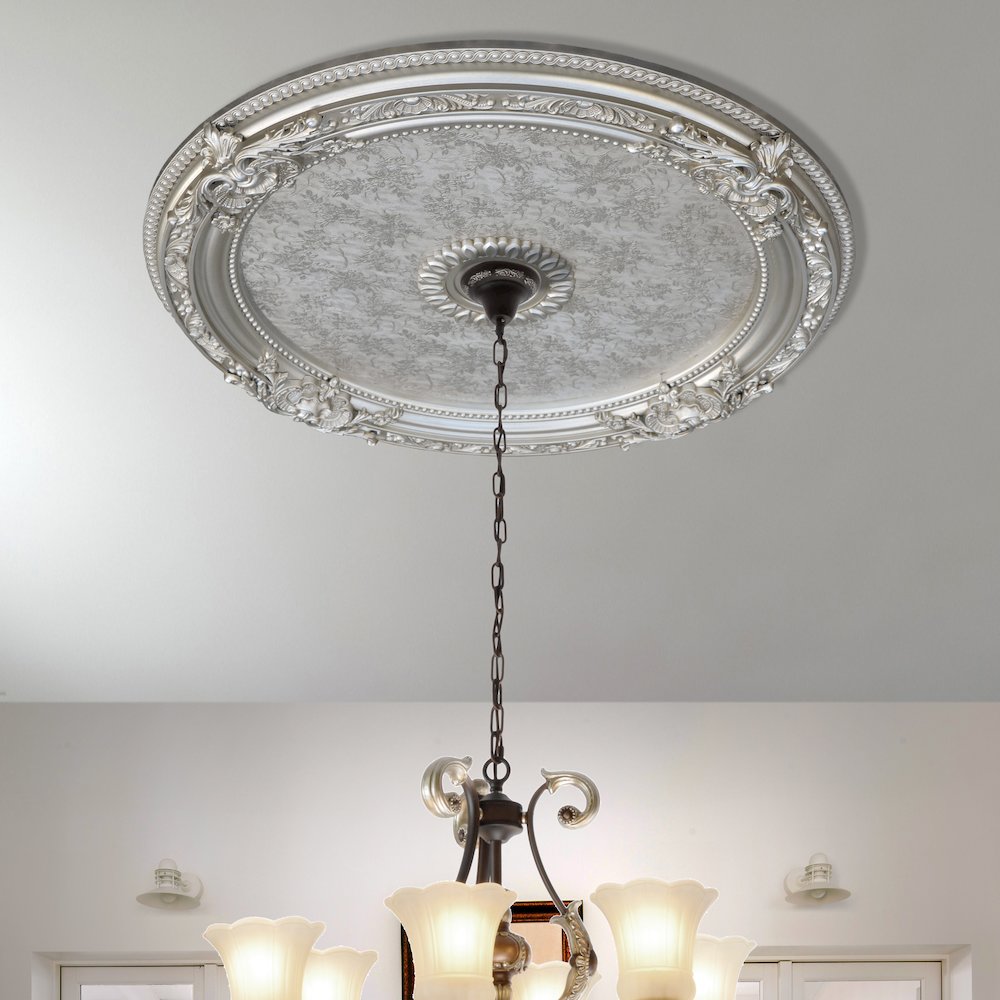 Champagne Round Chandelier Ceiling Medallion 36in. Picture 1