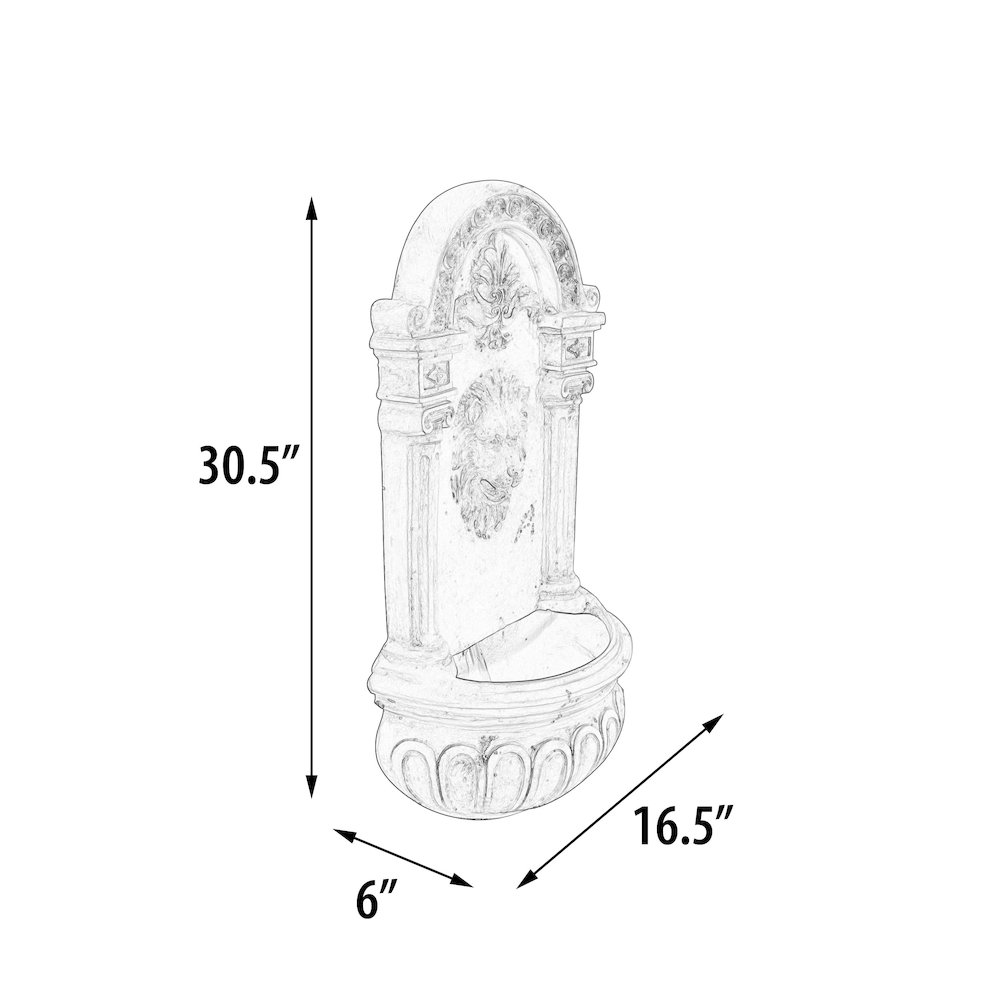 Lion Hanging Wall Fountain. Picture 5