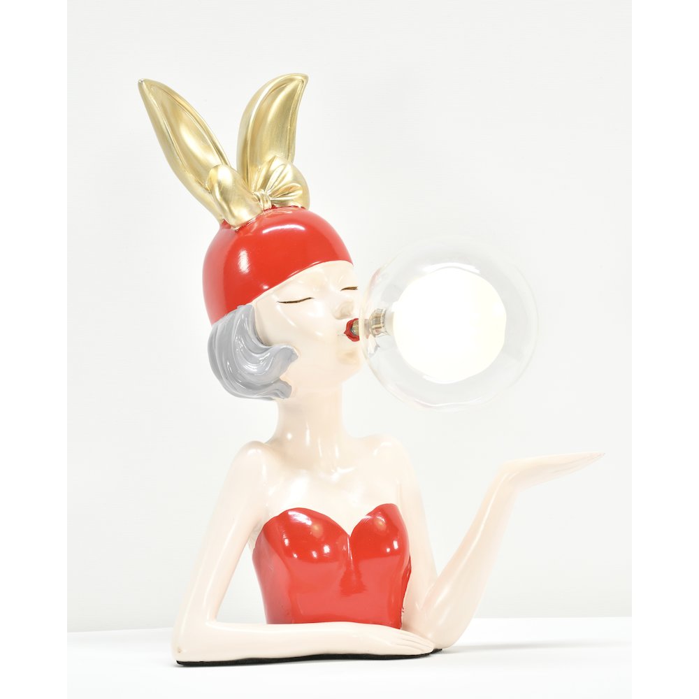Red Girl with Bubble Small. Picture 1