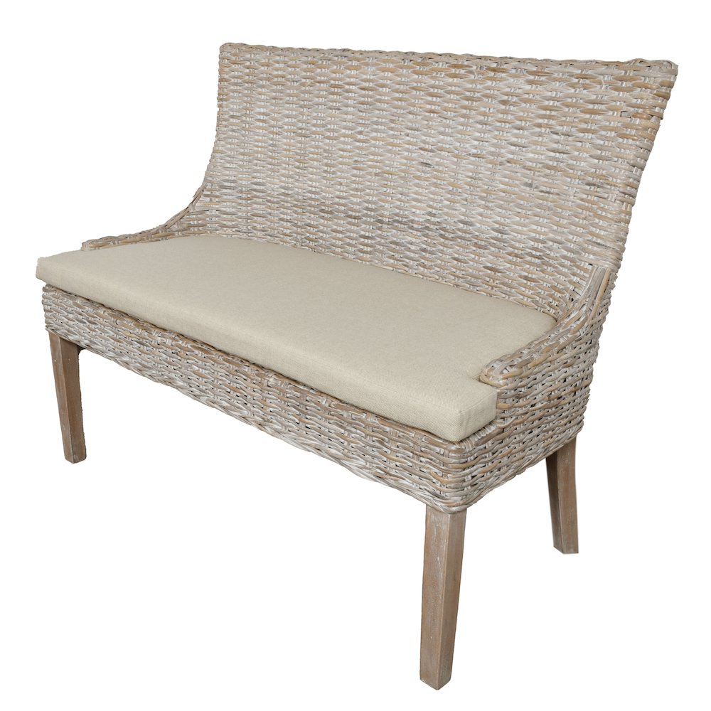 Alfresco Bench Kuba Weave Savannah Wash. Picture 3