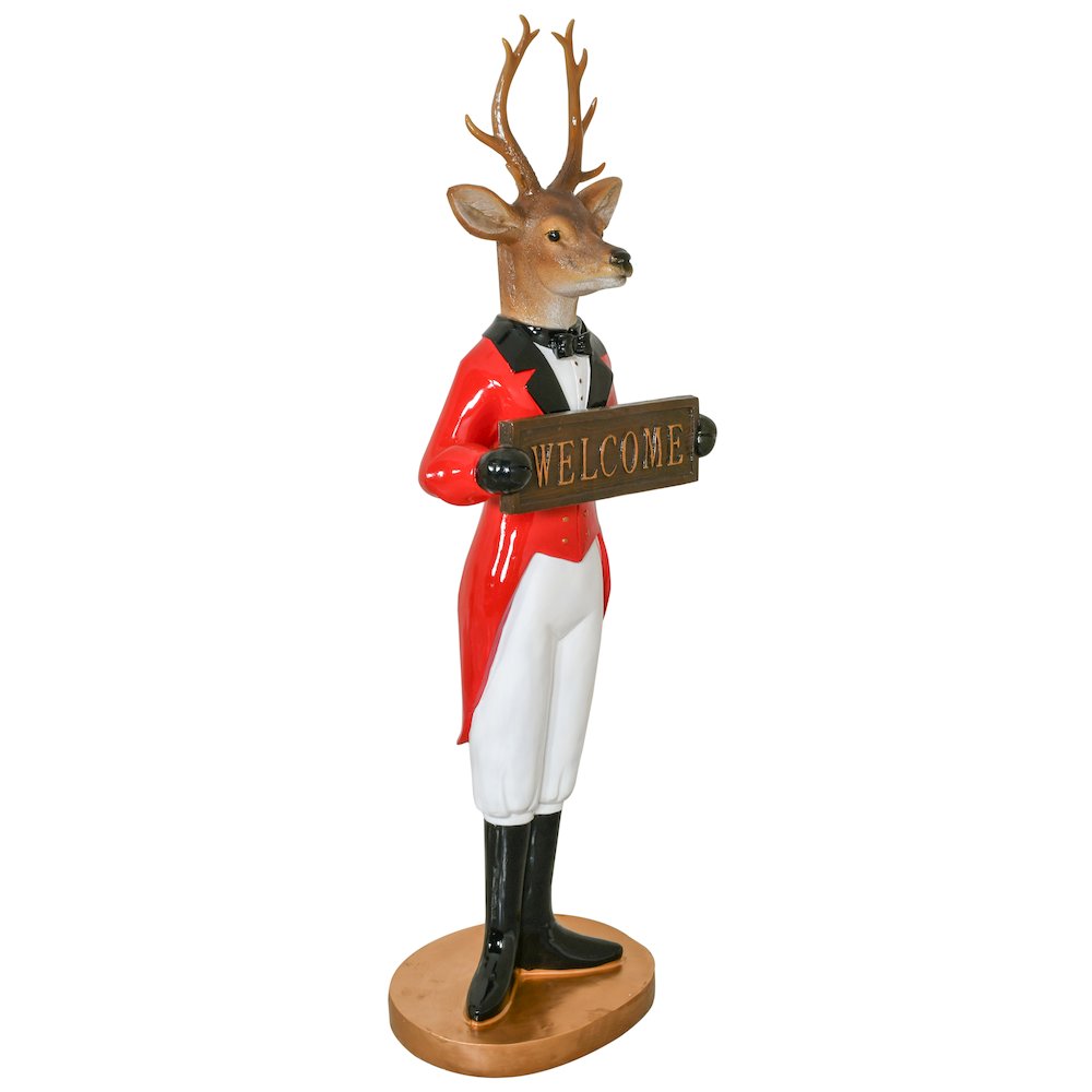 Deer Welcome Sign Statue. Picture 3