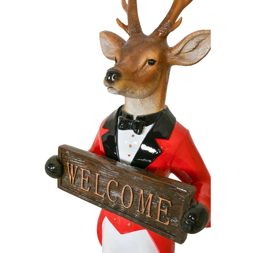 Deer Welcome Sign Statue. Picture 4