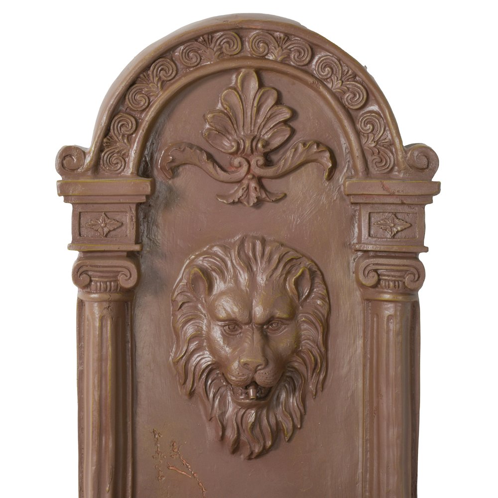 Terra Cotta Lion Hanging Wall Fountain. Picture 3