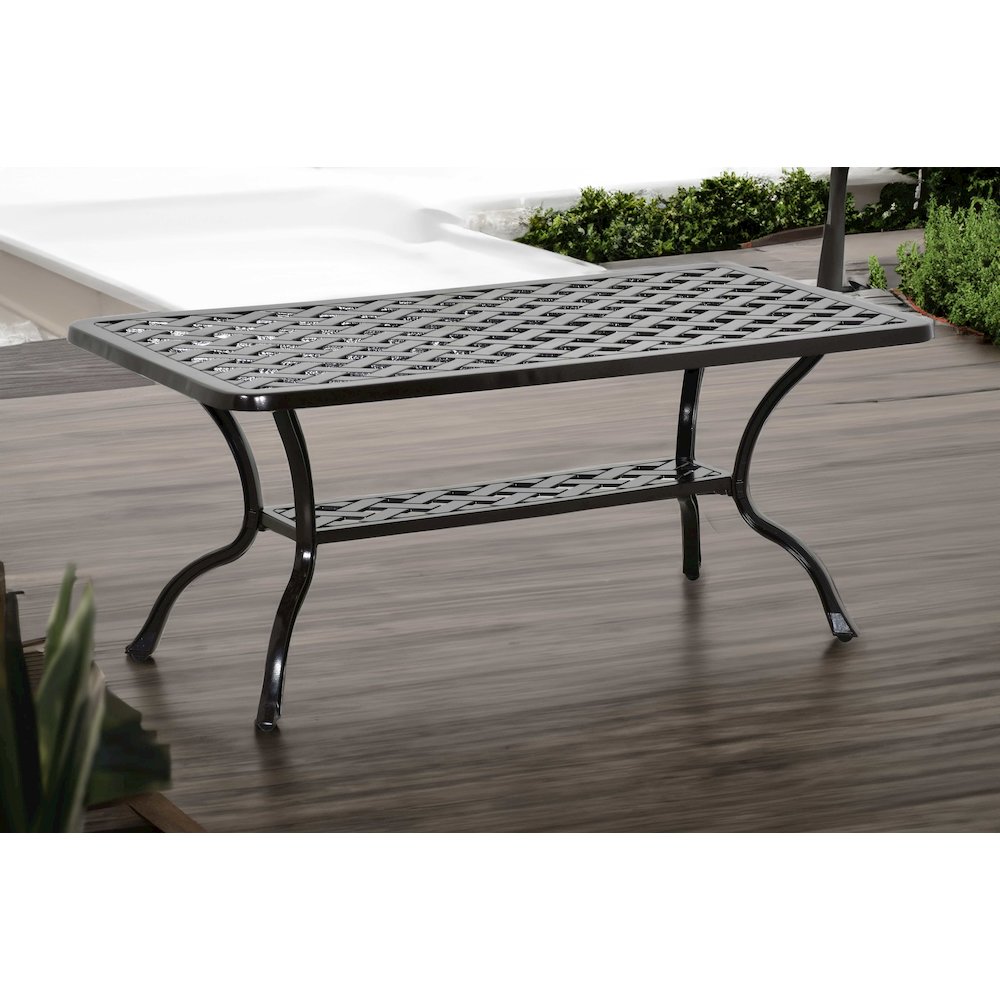 Savannah Outdoor Aluminum  Coffee Table. Picture 7