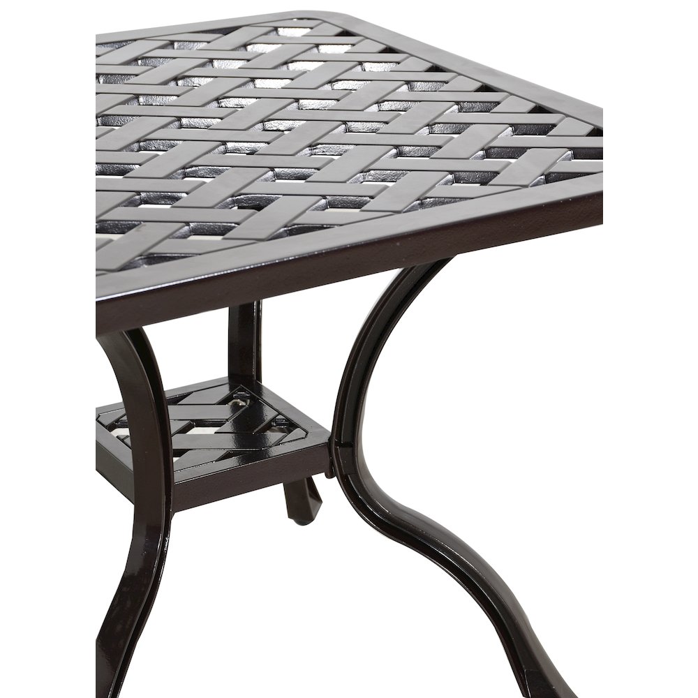 Savannah Outdoor Aluminum End Table. Picture 9