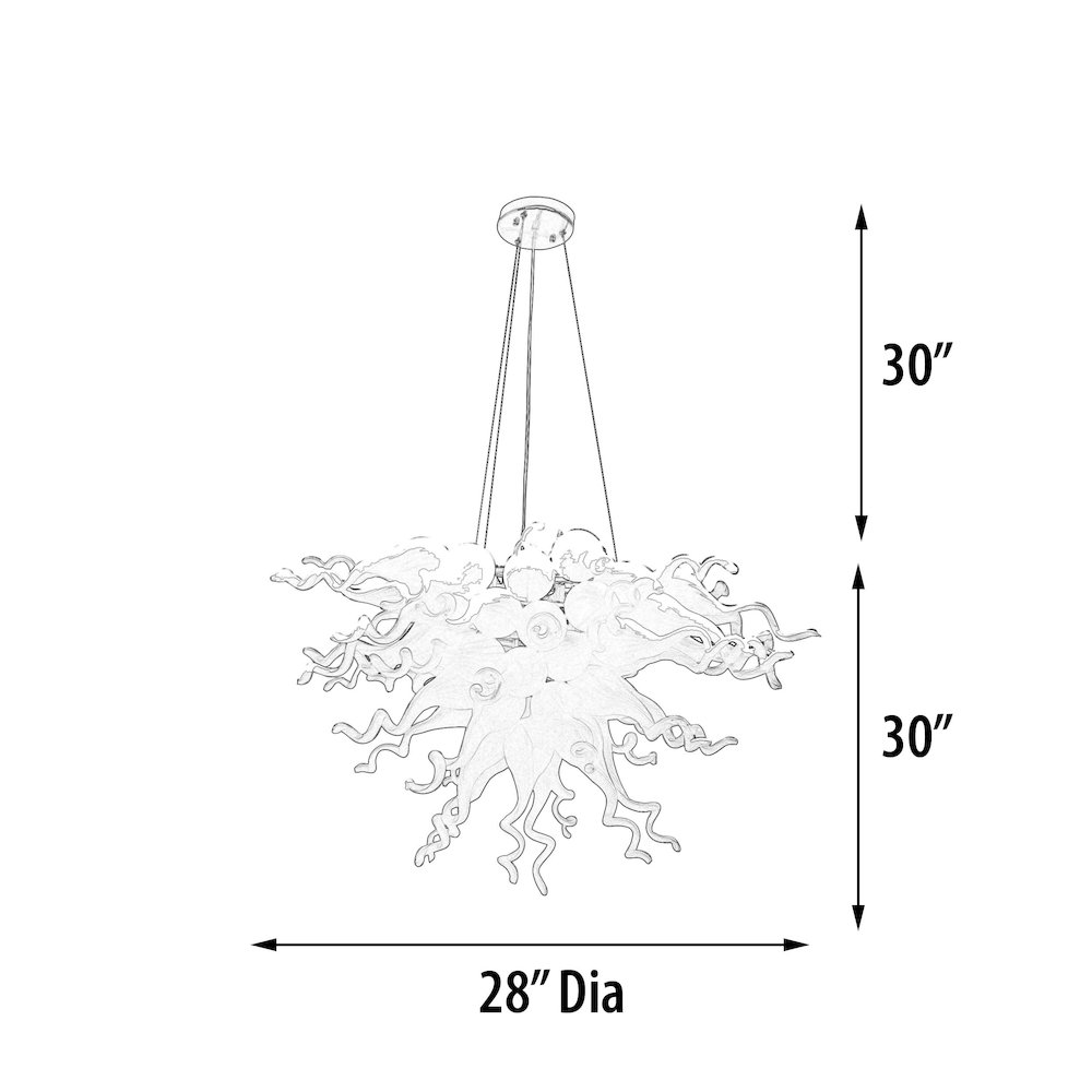 White Burst Chandelier. Picture 10