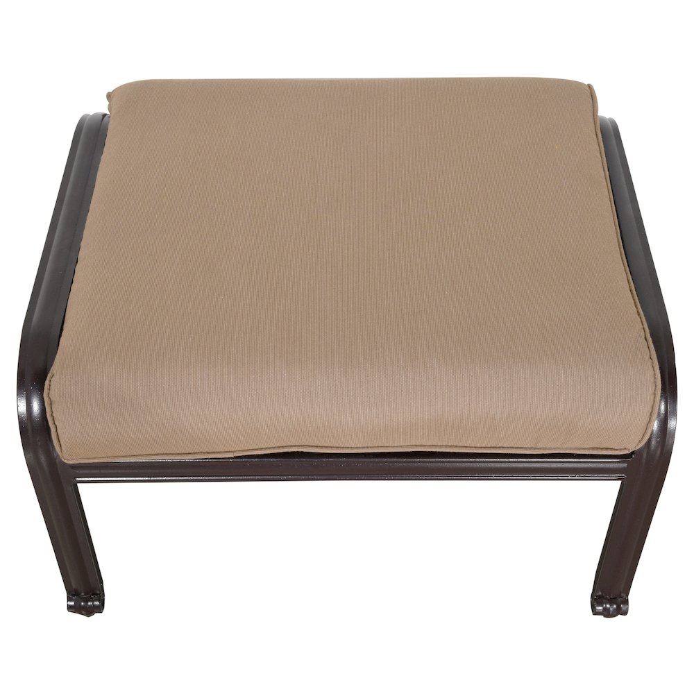 Savannah Outdoor Aluminum Ottoman. Picture 8