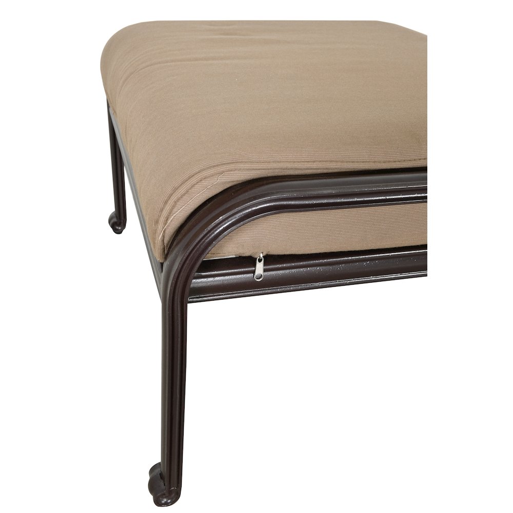 Savannah Outdoor Aluminum Ottoman. Picture 9