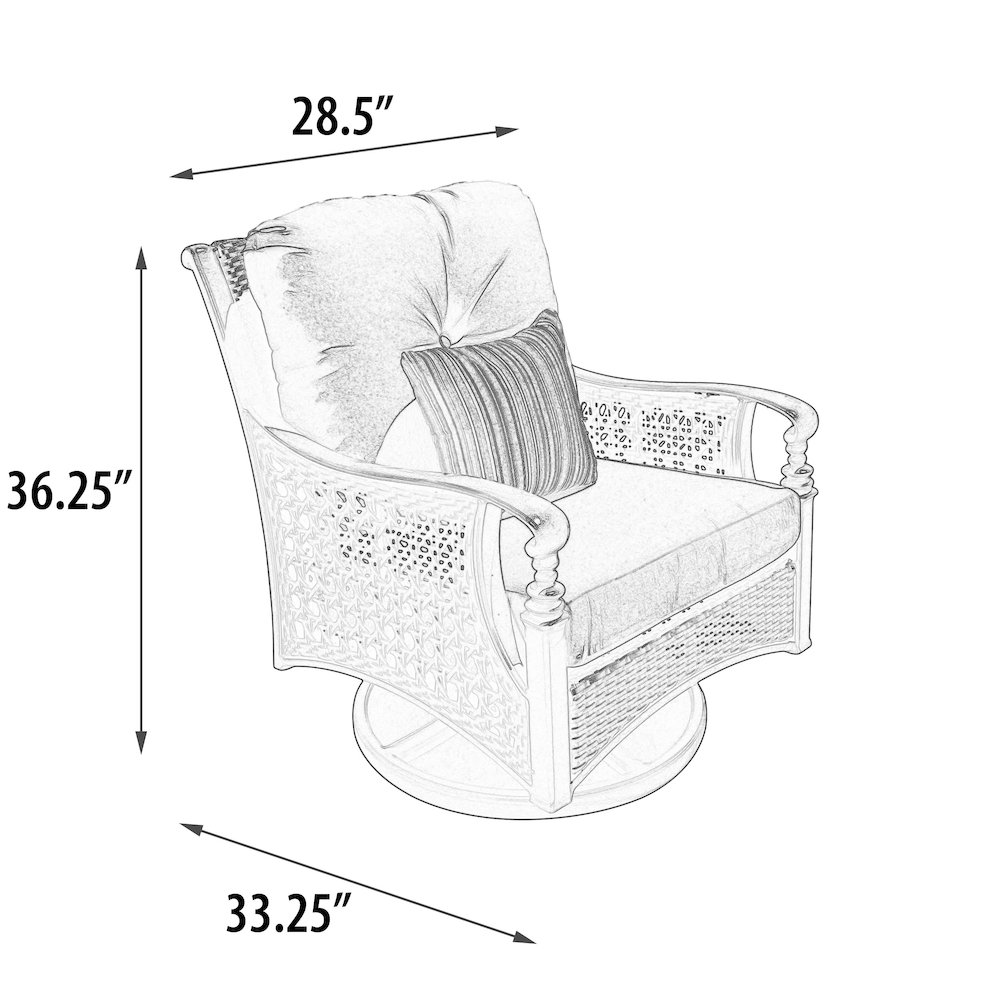 Monterey Swivel Rocking Club Chair. Picture 10